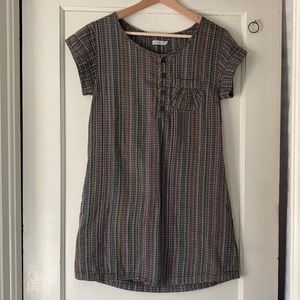 Lark & Wolff Plaid Short Sleeve Pocket Dress Small
